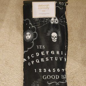 Black and white throw blanket ouija crystals tarot celestial Halloween goth